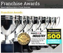 Supergreen Solutions Franchise 500 award 2015