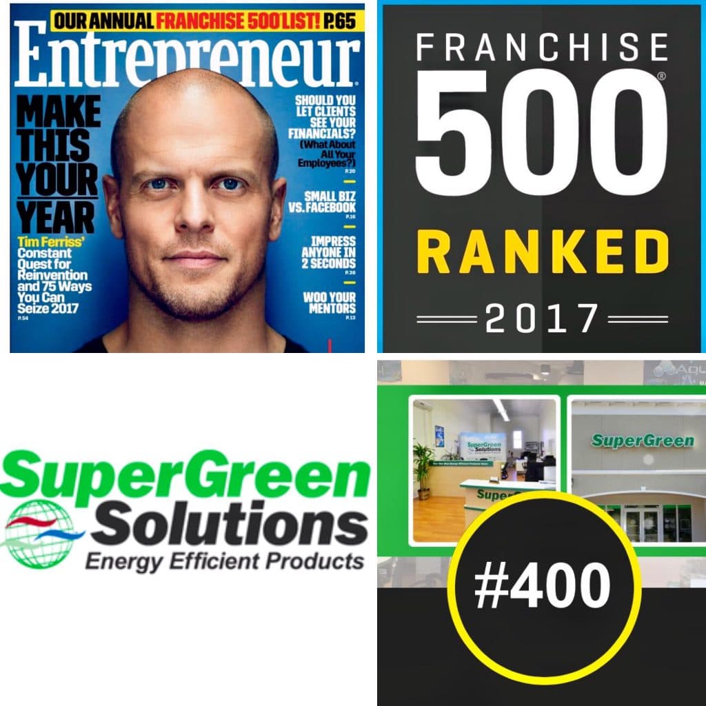 Supergreen Solutions Franchise 500 ranking 2017
